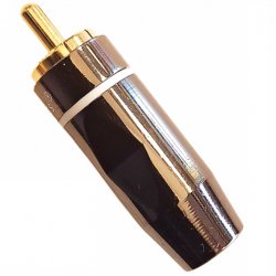 GILBORD RCA Goldenplated2 white αρσενικό επίχρυσο φις